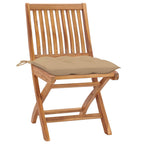 Klappbare Gartenstühle mit Kissen 8 Stk. Massivholz Teak