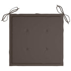 Gartenstühle mit Taupe Kissen 8 Stk. Massivholz Teak