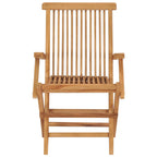 Gartenstühle mit Roten Kissen 8 Stk. Massivholz Teak