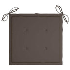 Gartenstühle mit Taupe Kissen 8 Stk. Massivholz Teak