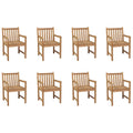 Gartenstühle 8 Stk. Massivholz Teak