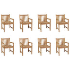 Gartenstühle 8 Stk. Massivholz Teak