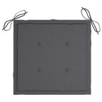 Gartenstühle 4 Stk. mit Anthrazit Kissen Massivholz Teak