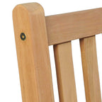 Gartenstühle 4 Stk. mit Schwarzen Kissen Massivholz Teak