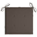 Gartenstühle 6 Stk. mit Taupe Kissen Massivholz Teak