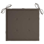 Gartenstühle 8 Stk. mit Taupe Kissen Massivholz Teak