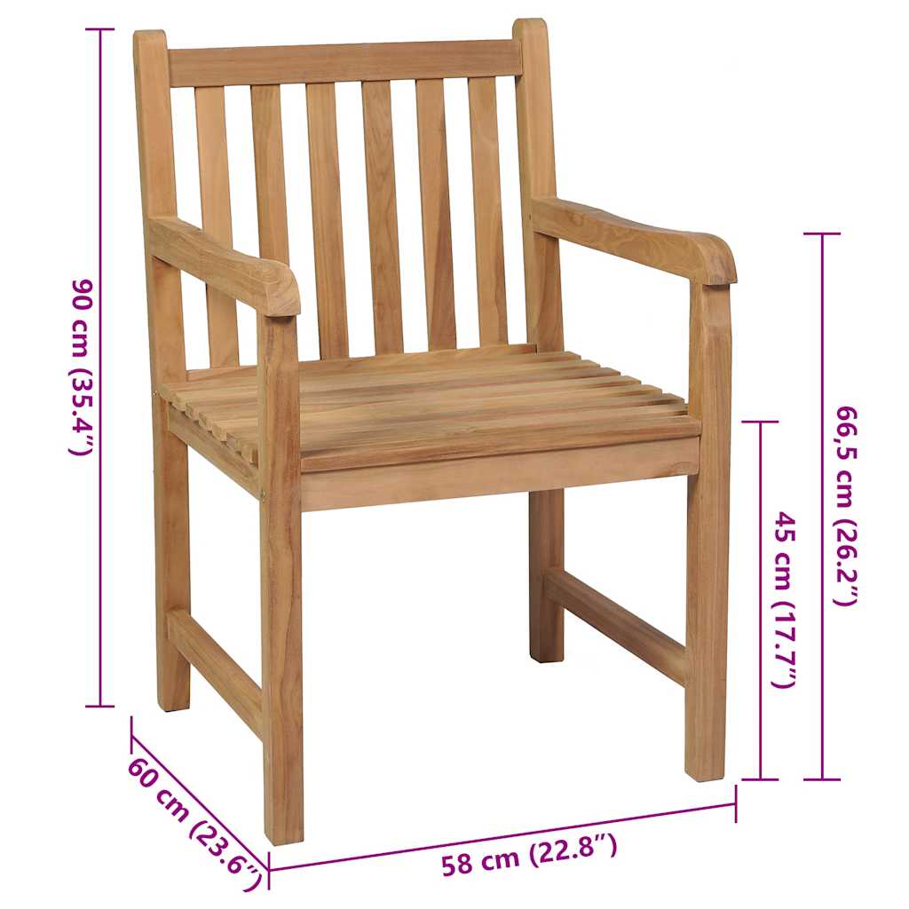 Gartenstühle 8 Stk. mit Taupe Kissen Massivholz Teak