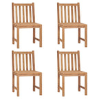 Gartenstühle 4 Stk. mit Kissen Massivholz Teak