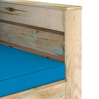 2-tlg. Garten-Lounge-Set mit Kissen Grün Imprägniertes Holz