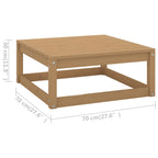 3-tlg. Garten-Lounge-Set mit Kissen Massivholz Kiefer