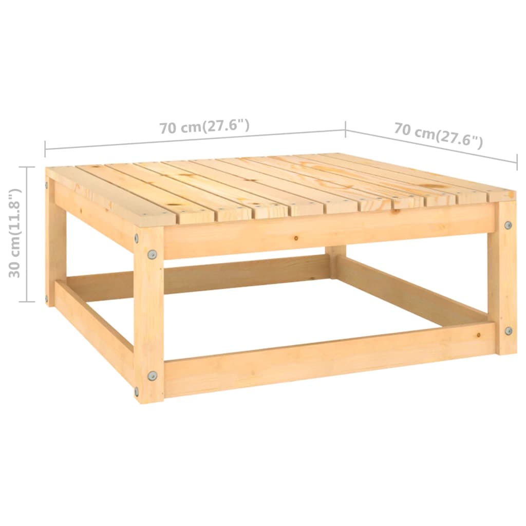 4-tlg. Garten-Lounge-Set mit Kissen Kiefer Massivholz