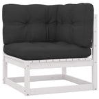4-tlg. Garten-Lounge-Set mit Kissen Kiefer Massivholz