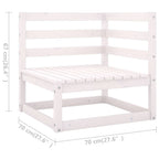 4-tlg. Garten-Lounge-Set mit Kissen Kiefer Massivholz
