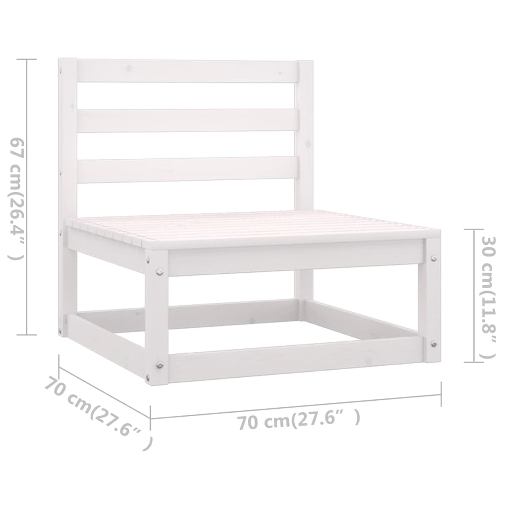 7-tlg. Garten-Lounge-Set mit Kissen Kiefer Massivholz