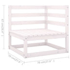 3-tlg. Garten-Lounge-Set mit Kissen Kiefer Massivholz