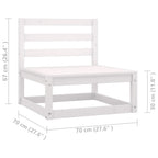 5-tlg. Garten-Lounge-Set mit Kissen Kiefer Massivholz