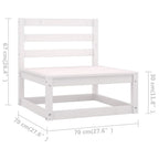 7-tlg. Garten-Lounge-Set mit Kissen Massivholz Kiefer