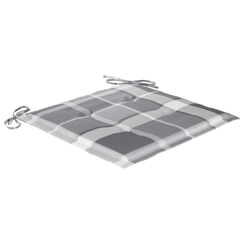 Gartenstühle mit Kissen 6 Stk. Massivholz Akazie Grau