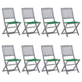 Klappbare Gartenstühle 8 Stk. mit Kissen Massivholz Akazie