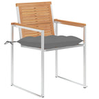 Gartenstühle 6 Stk. mit Kissen Massivholz Teak