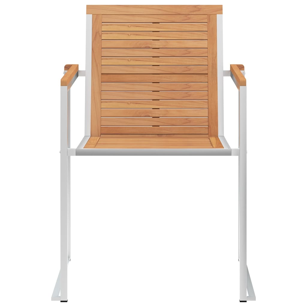 Gartenstühle 8 Stk. mit Kissen Massivholz Teak