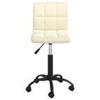 Bürostuhl Drehbar Creme Samt