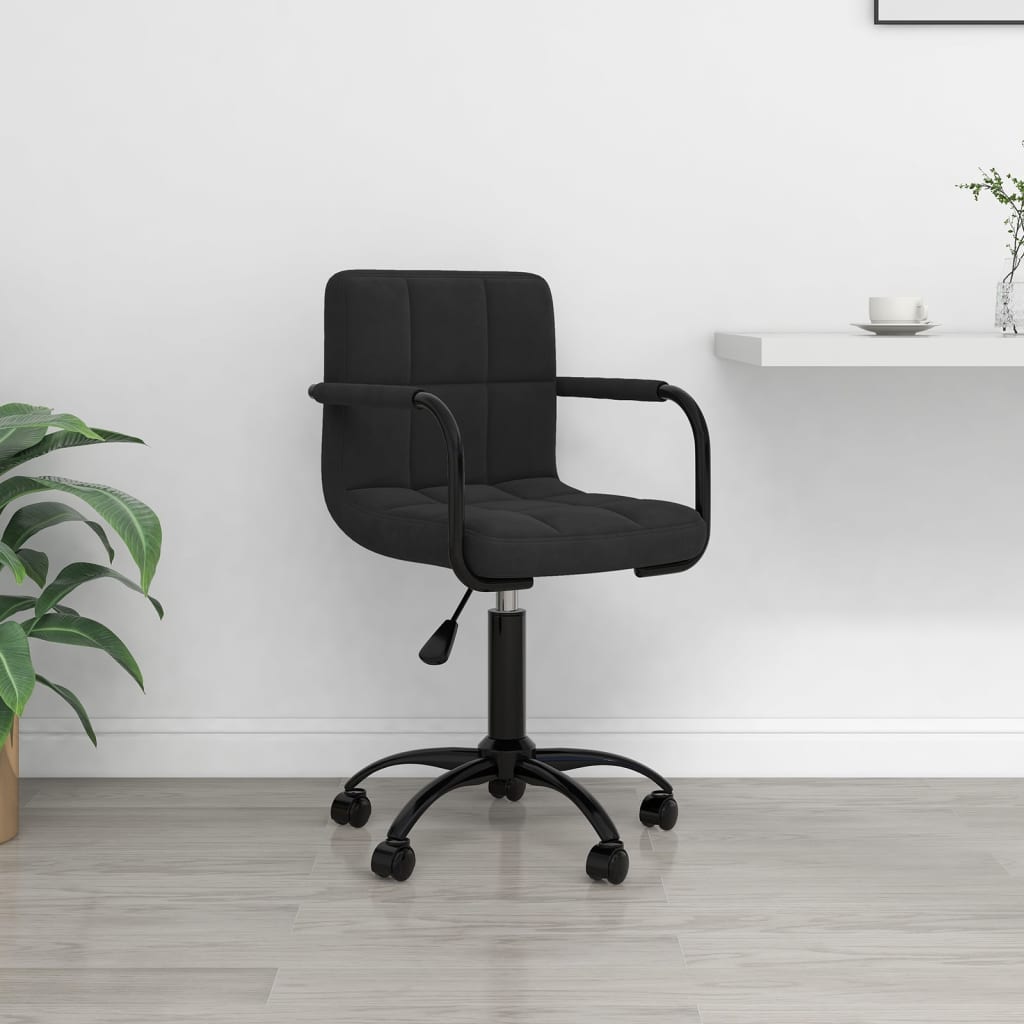 Bürostuhl Drehbar Schwarz Samt