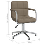 Bürostuhl Drehbar Taupe Stoff