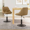 Drehbare Esszimmerstühle 2 pcs Braun 46 x 44 x 77,5 cm