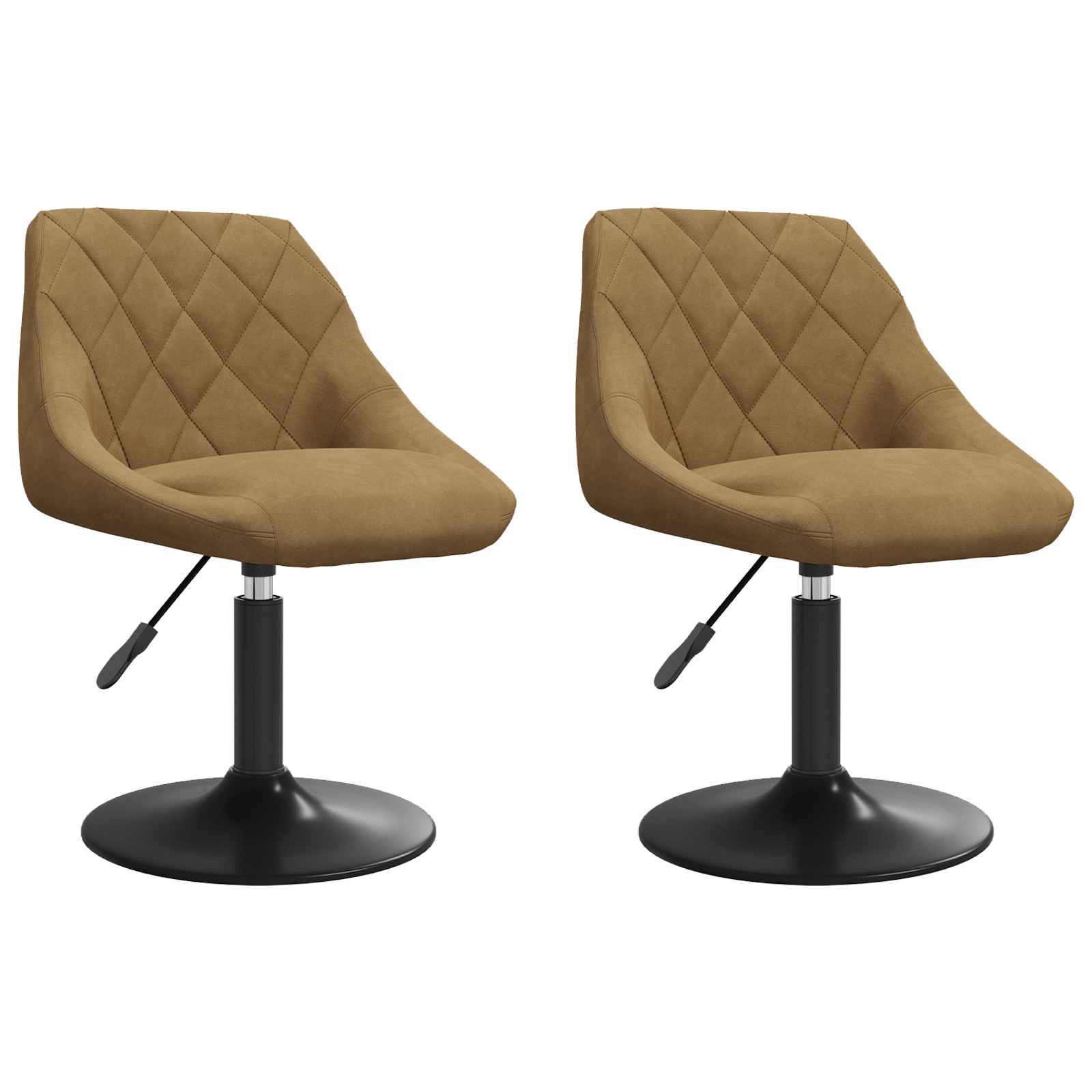 Drehbare Esszimmerstühle 2 pcs Braun 46 x 44 x 77,5 cm