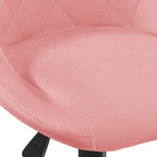 Drehbarer Bürostuhl aus rosa Samt
