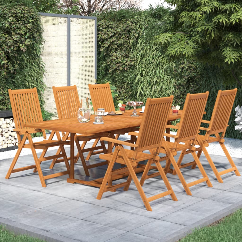 7-tlg. Garten-Essgruppe Massivholz Akazie 160-240 cm