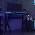 Gaming-Schreibtisch mit K-Gestell Schwarz 90x60x75 cm