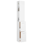 Badschrank Weiß 25x26,5x170 cm Holzwerkstoff