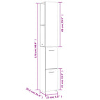 Badschrank Sonoma-Eiche 25x26,5x170 cm Holzwerkstoff