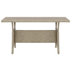 Gartentisch Grau 120x70x66 cm Poly Rattan