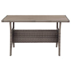 Gartentisch Grau 120x70x66 cm Poly Rattan