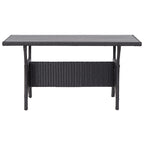 Gartentisch Schwarz 120x70x66 cm Poly Rattan