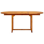 Garten-Esstisch (120-170)x80x75 cm Massivholz Akazie