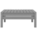 3-tlg. Garten-Lounge-Set Massivholz Kiefer Grau