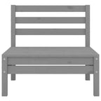 3-tlg. Garten-Lounge-Set Massivholz Kiefer Grau