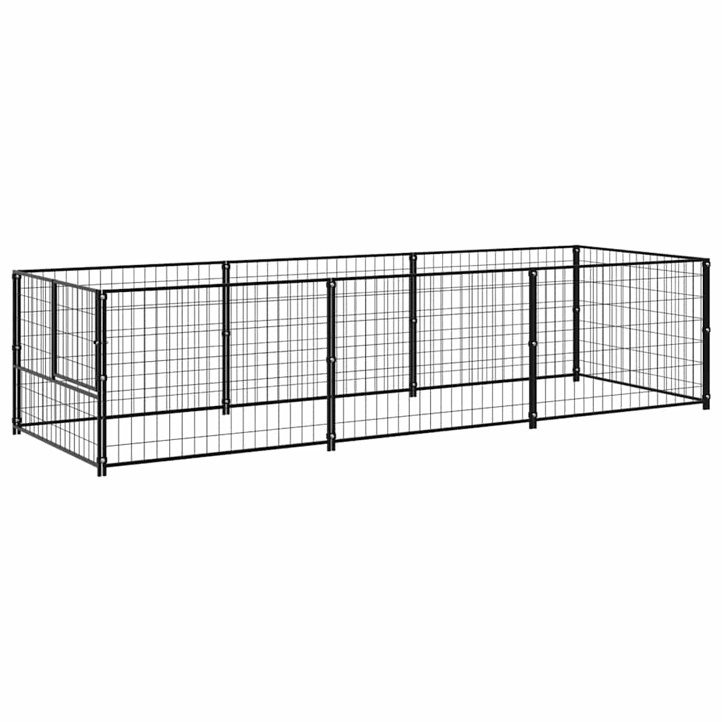 Hundezwinger Schwarz 3 m² Stahl