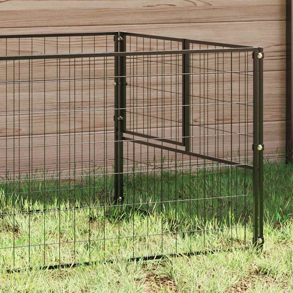 Hundezwinger Schwarz 3 m² Stahl
