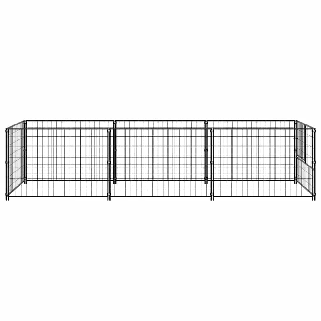 Hundezwinger Schwarz 3 m² Stahl