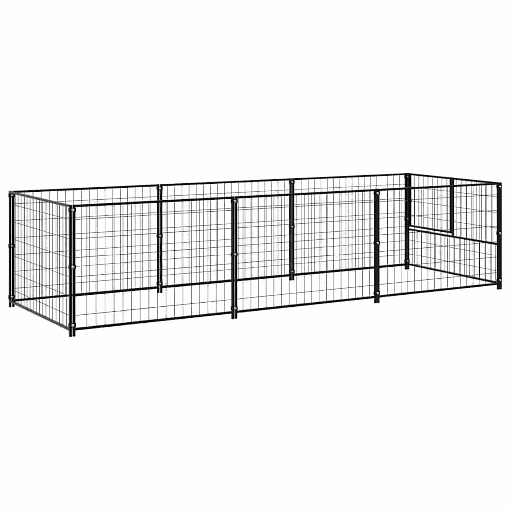 Hundezwinger Schwarz 3 m² Stahl