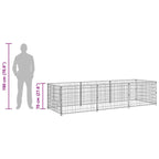 Hundezwinger Schwarz 3 m² Stahl