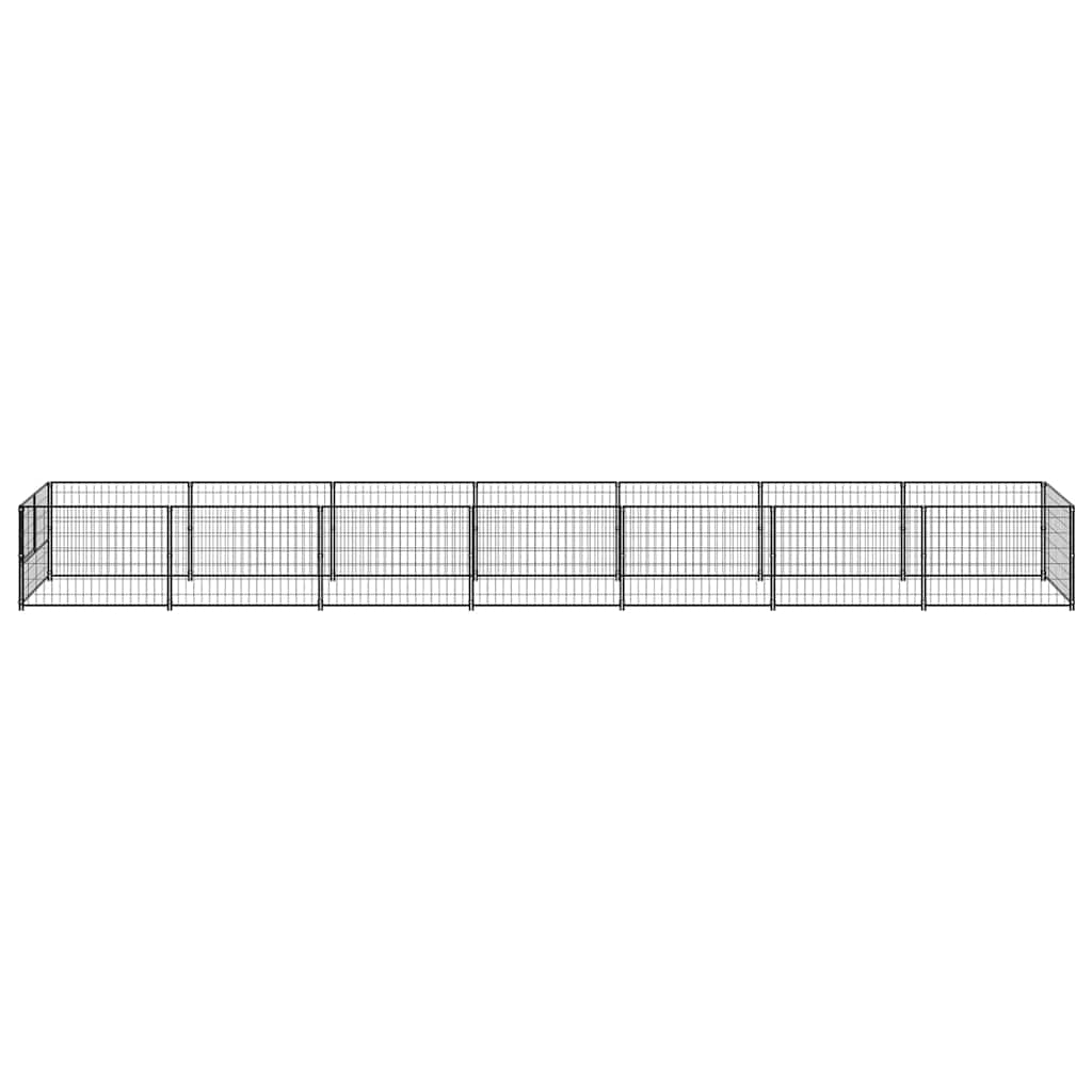 Hundezwinger Schwarz 7 m² Stahl