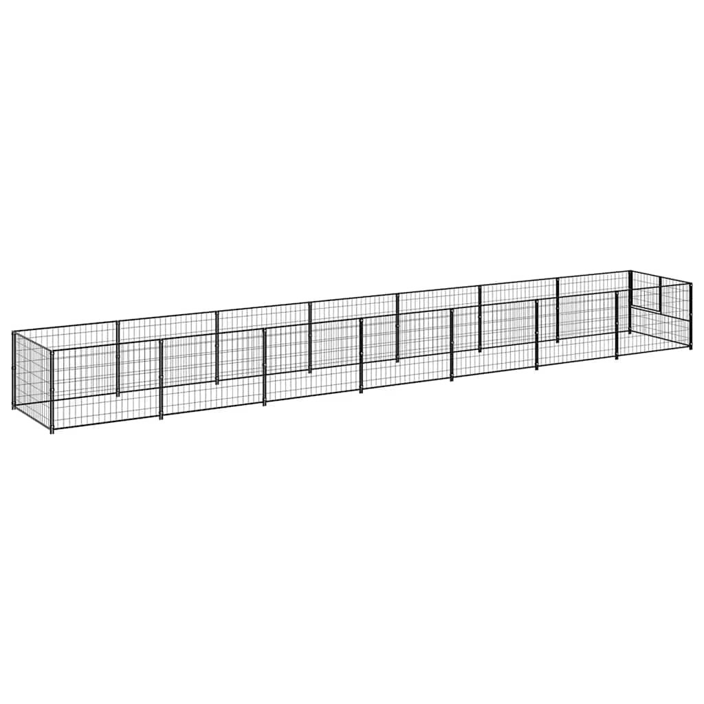 Hundezwinger Schwarz 7 m² Stahl