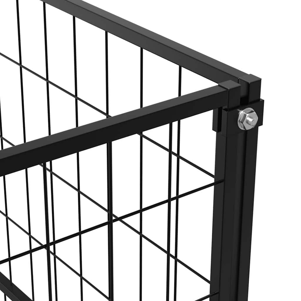 Hundezwinger Schwarz 7 m² Stahl