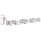 Hundezwinger Schwarz 7 m² Stahl